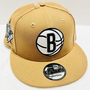 New Era Brooklyn Nets Color Pack‎ Patch 9FIFTY Snapback Hat Cap Adjustable Brown